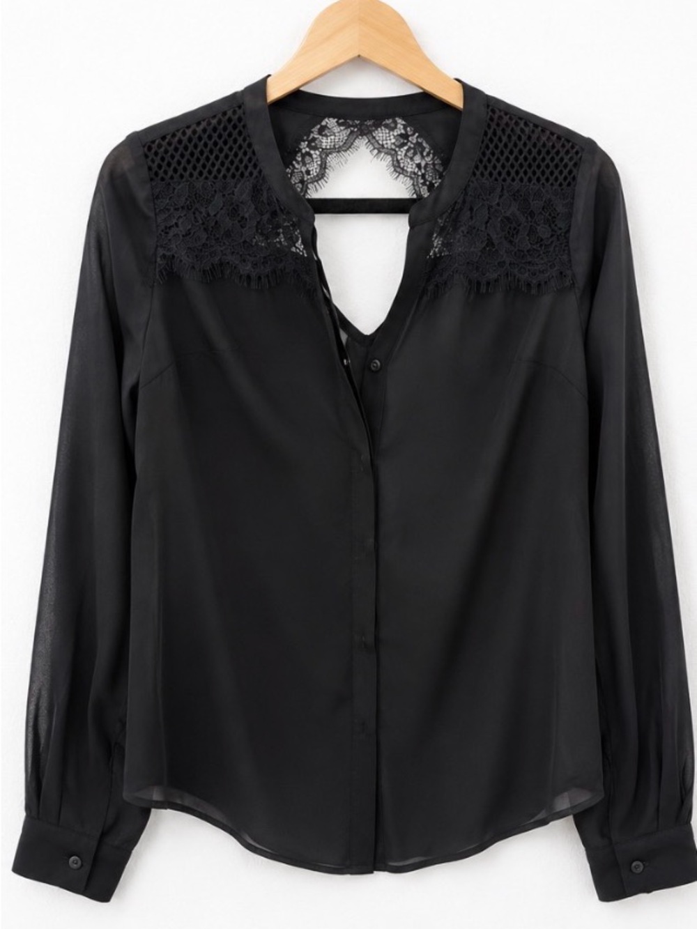 Heartloom Black Lace Detail Blouse